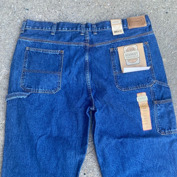 Schmidt Men’s Workwear Utility Work Jeans 100% Cotton 42X32 - Picture 6 of 13